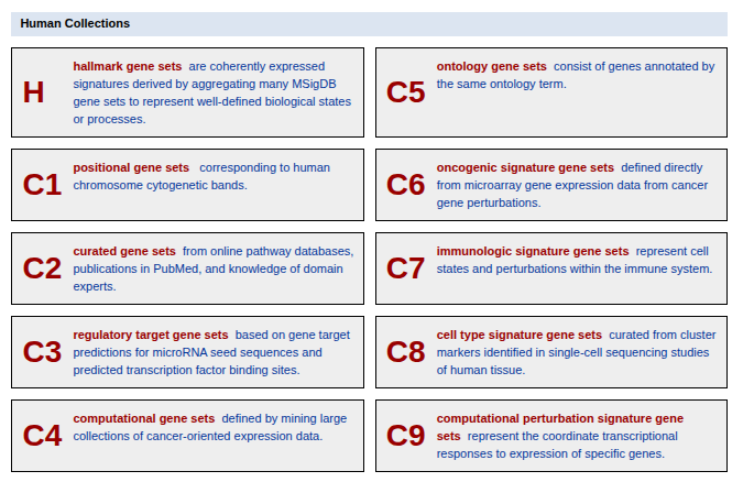 MSigDB collections